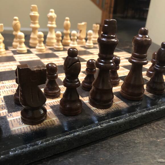 Scrapbook Chess Set - Ruler Pattern - Picture 5 of 12